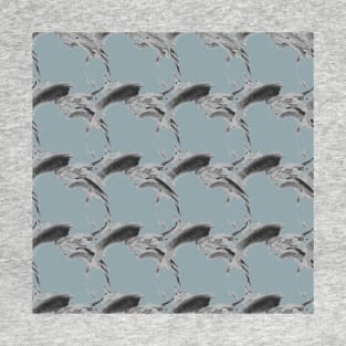 Lattice, dark mesh on a gray background, abstraction T-Shirt